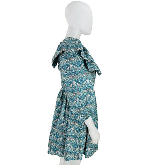 Hyacinth House NEW Victorian Ruffle Collar Preppy Bow Birdsong Mini Dress Size M - Picture 7 of 7